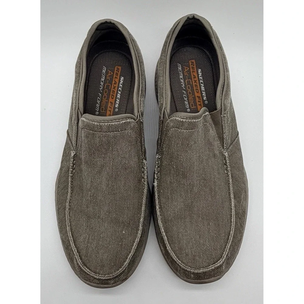 Skechers Shoes Men's Size 13 Beige Relaxed Fit Air-Cooled Memory Foam